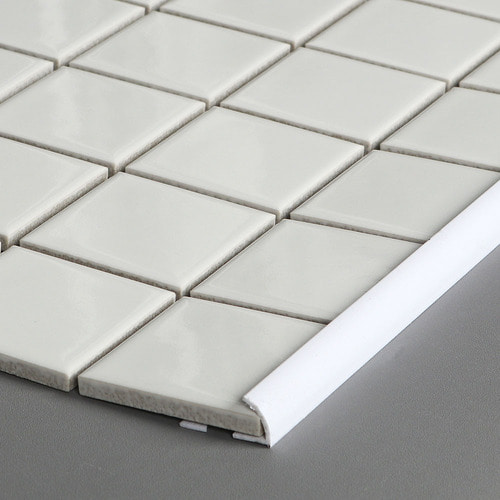타일마감재 PVC백색 라운드 10mm(길이2.4M)