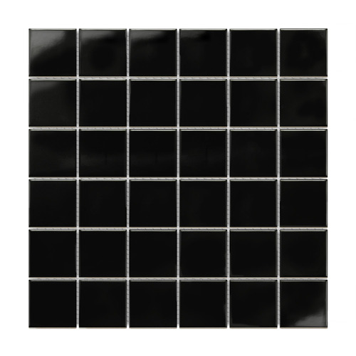 점착식 자기질모자이크타일 블랙유광48mm(1장)